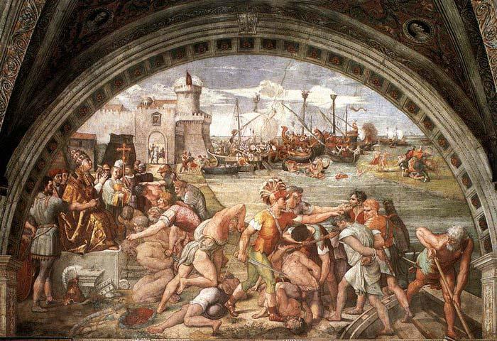 RAFFAELLO Sanzio The Battle of Ostia oil painting image